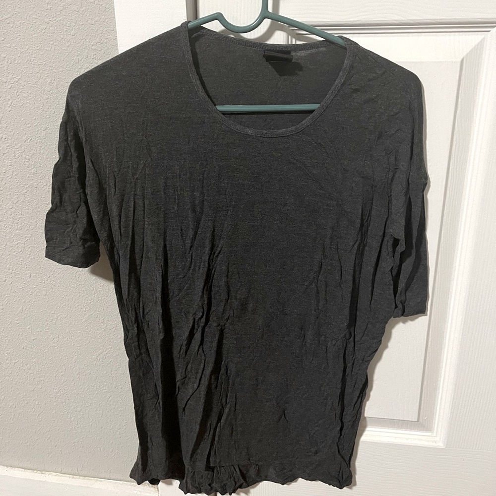 Stretchy Gray Agnes & Dora Quarter Sleeve Shirt